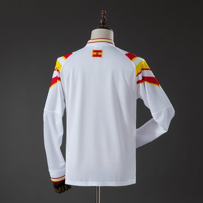 Spain 1996 Away Retro Long Sleeve Jersey - 图片 2