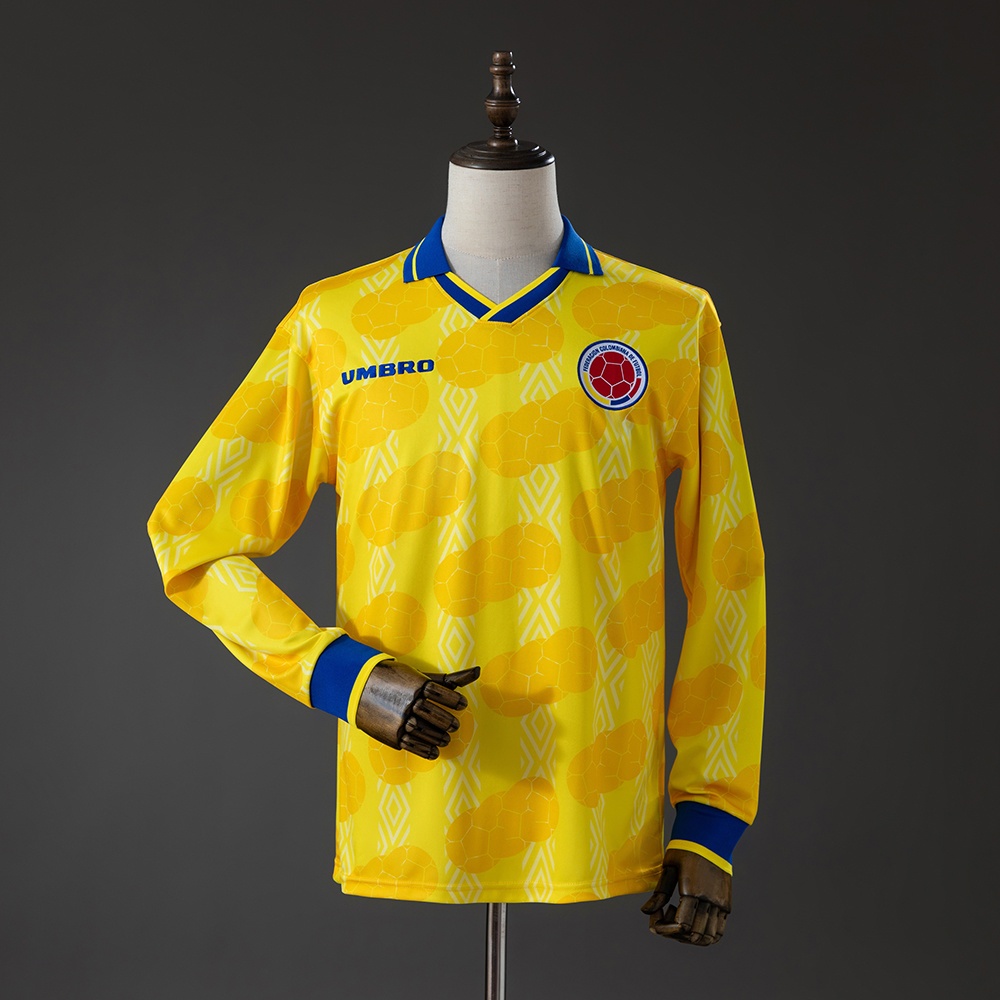 JER-11085_1 Colombia 1994 Home Retro Long Sleeve Jersey - 图片 1