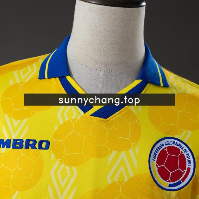 Colombia 1994 Home Retro Long Sleeve Jersey - 图片 6