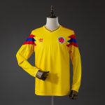 Colombia 1990 Originals Retro Home Long Sleeve Jersey