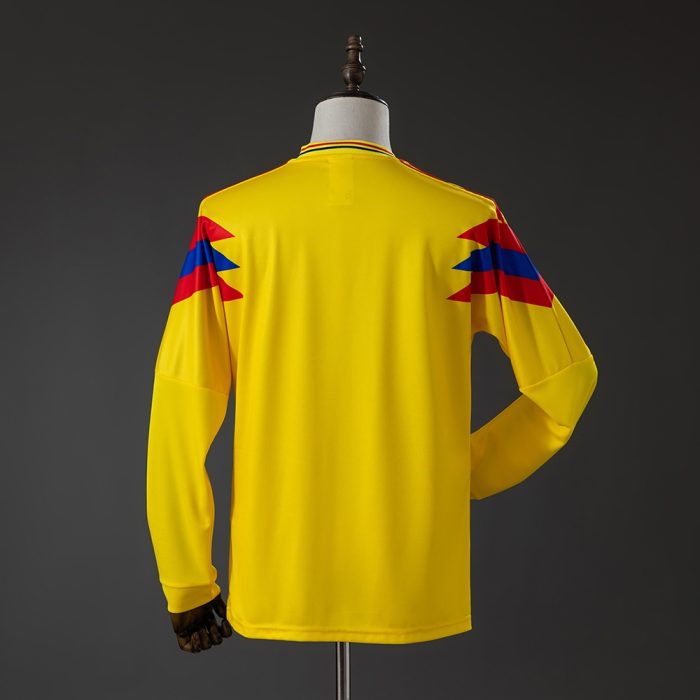Colombia 1990 Originals Retro Home Long Sleeve Jersey - 图片 2