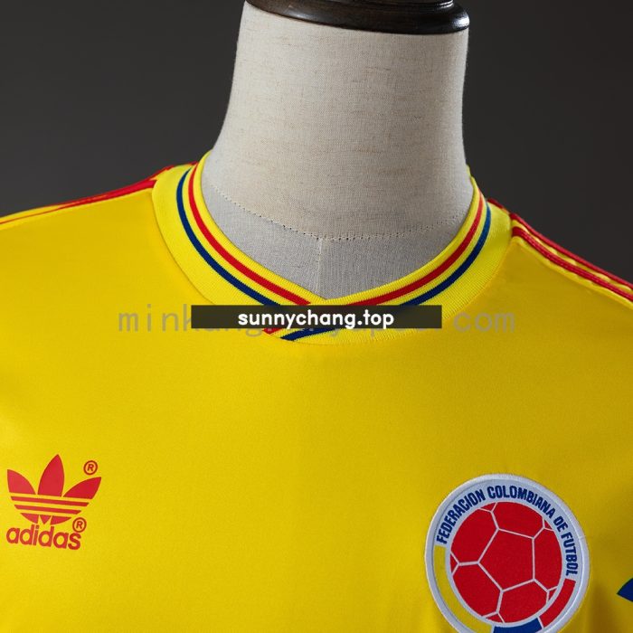 Colombia 1990 Originals Retro Home Long Sleeve Jersey - 图片 6
