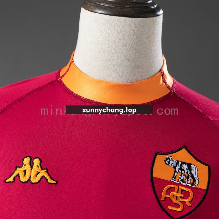 Roma 00/01 Home Long Sleeve Retro Jersey - 图片 7