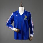 France 80/82 Home Long Sleeve Retro Jersey