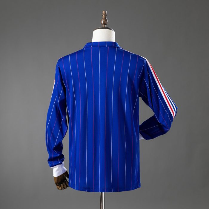 France 80/82 Home Long Sleeve Retro Jersey - 图片 2