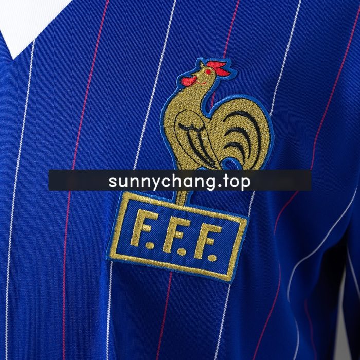 France 80/82 Home Long Sleeve Retro Jersey - 图片 5