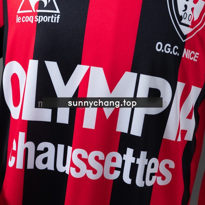 OGC Nice 77/78 Home Long-Sleeve Retro Jersey - 图片 6