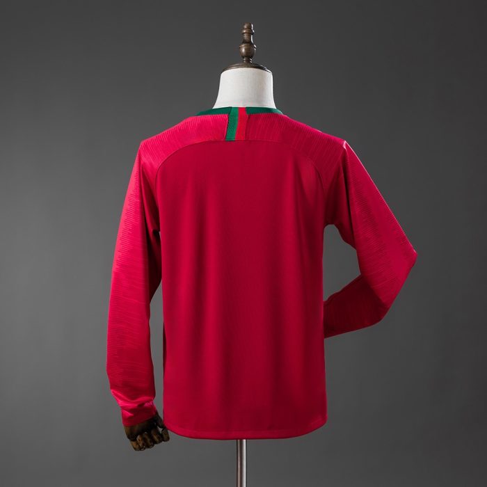 Portugal 2018 Home Long-Sleeved Retro Jersey - 图片 2