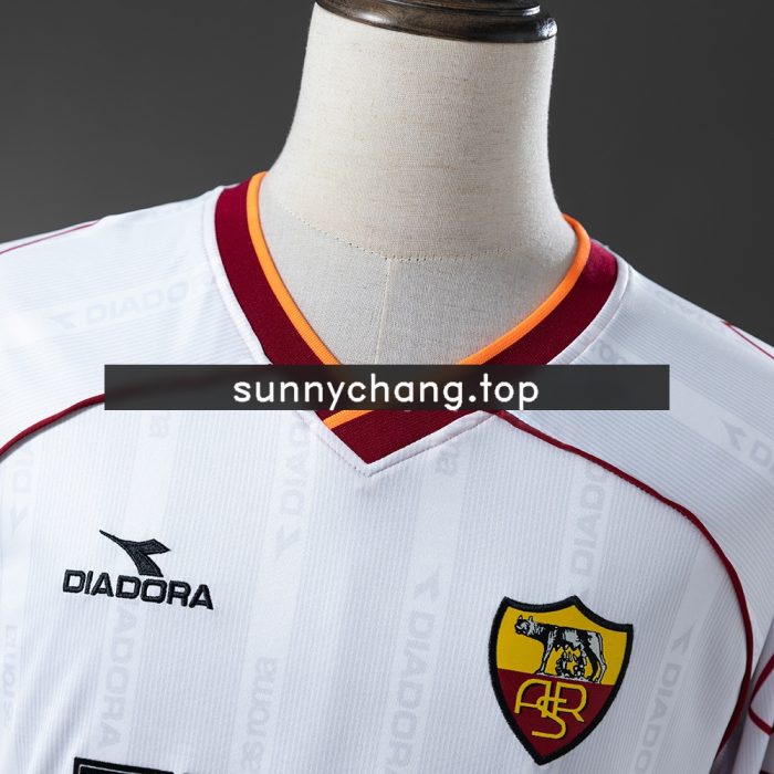 Roma 99/00 Away Long-Sleeve Retro Jersey - 图片 8