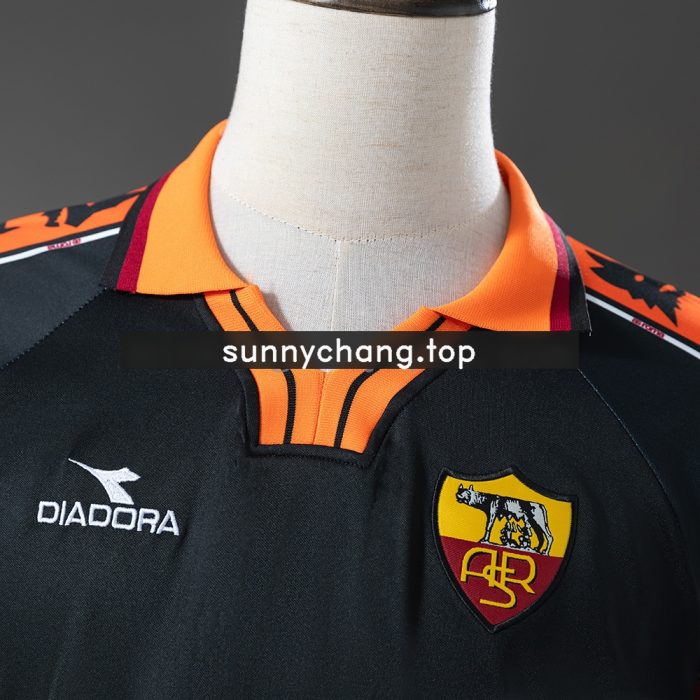 Roma 98/99 Third Away Long-Sleeve Retro Jersey - 图片 7