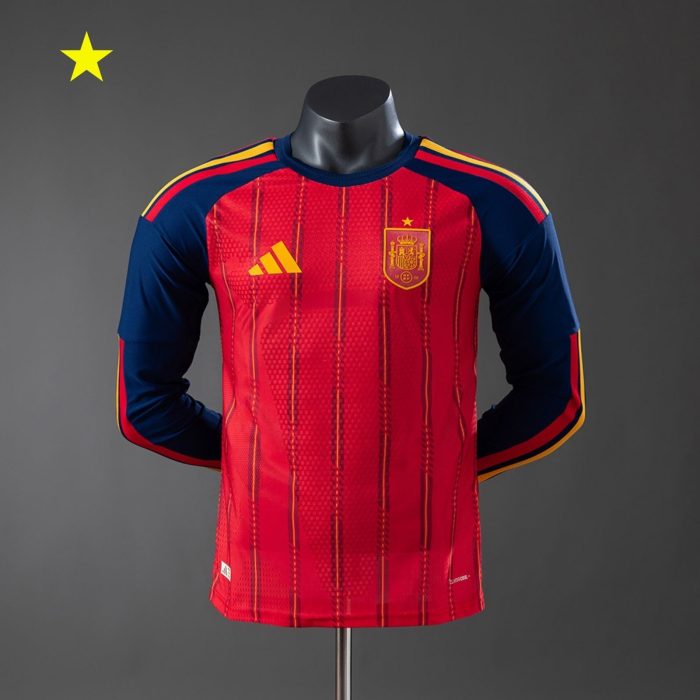 Spain 2026 Home Long-Sleeve Player Version Jersey - 图片 3