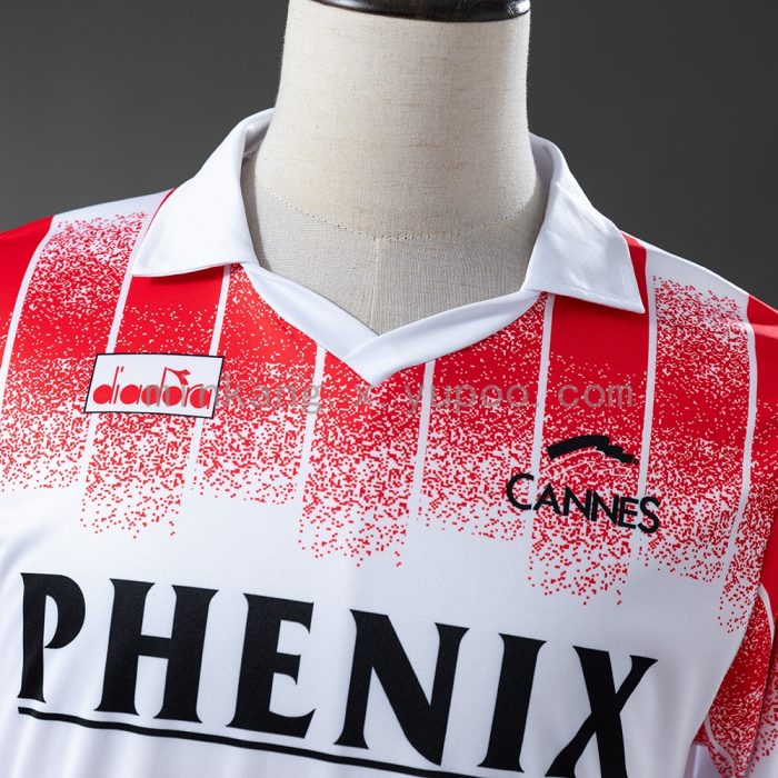 AS Cannes 91/92 Home Long-Sleeve Retro Jersey - 图片 7