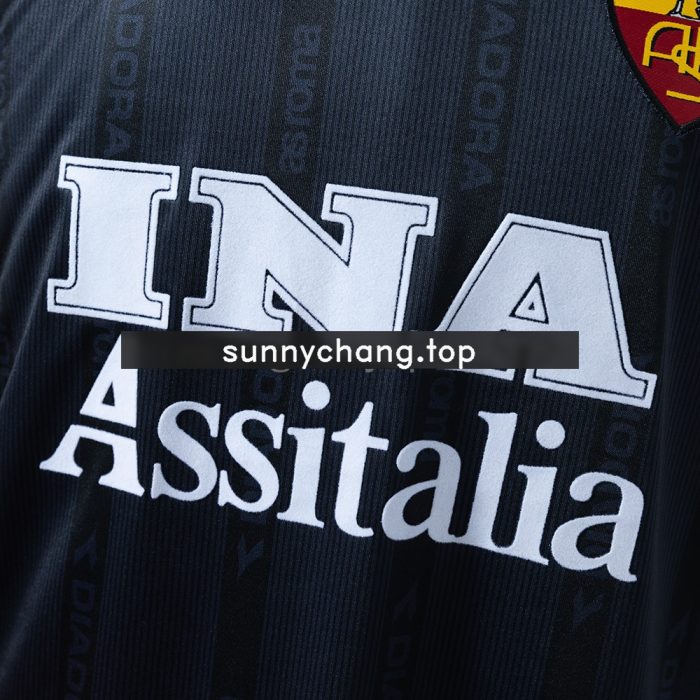 Roma 99/00 Third Away Long-Sleeved Retro Jersey - 图片 7