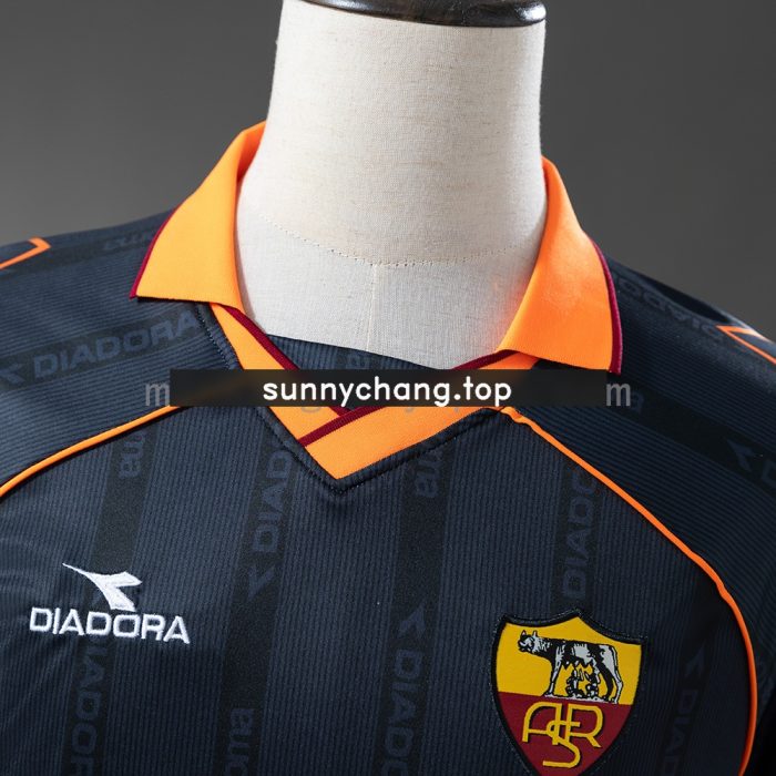 Roma 99/00 Third Away Long-Sleeved Retro Jersey - 图片 8