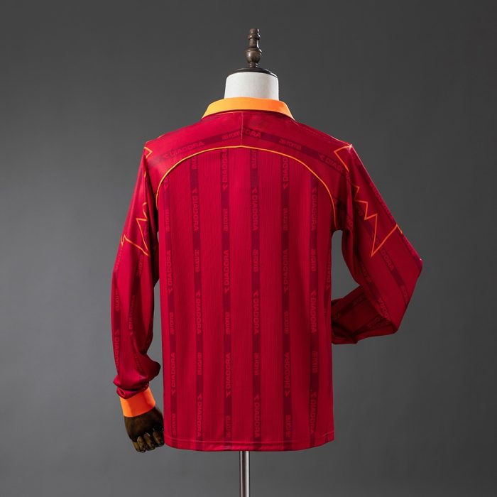 Roma 99/00 Home Long-Sleeve Retro Jersey - 图片 2