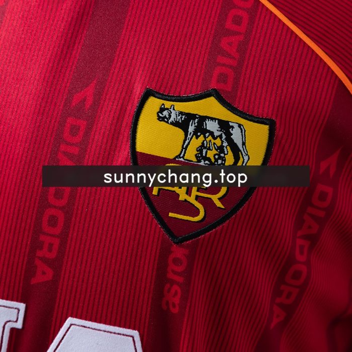 Roma 99/00 Home Long-Sleeve Retro Jersey - 图片 5