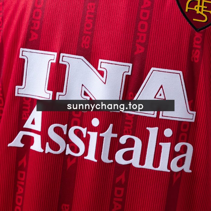 Roma 99/00 Home Long-Sleeve Retro Jersey - 图片 6