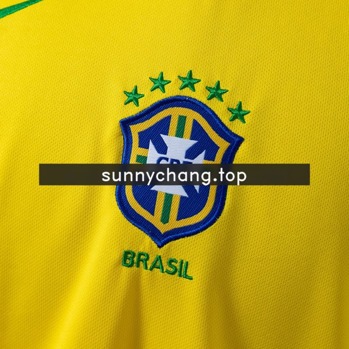 Brazil 2004 Home Long-Sleeved Retro Jersey - 图片 5
