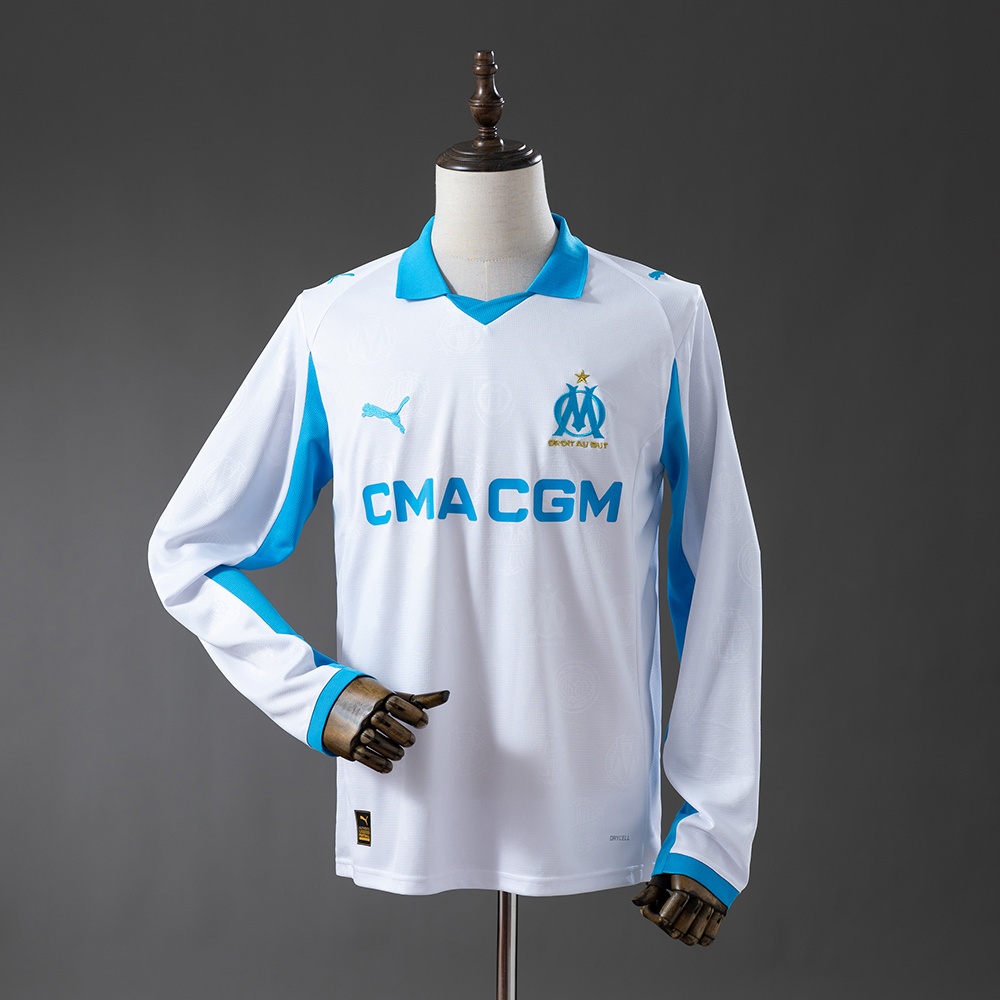 JER-11201_1 Marseille 25/26 Home Long-sleeved Jersey - 图片 1