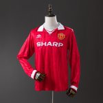 Retro Long Sleeve Manchester United 1992/94 Home Jersey