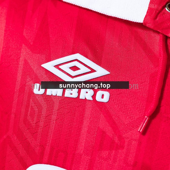 Retro Long Sleeve Manchester United 1992/94 Home Jersey - 图片 3