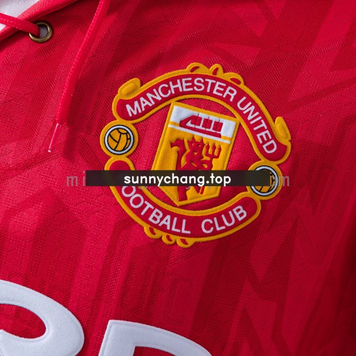 Retro Long Sleeve Manchester United 1992/94 Home Jersey - 图片 4