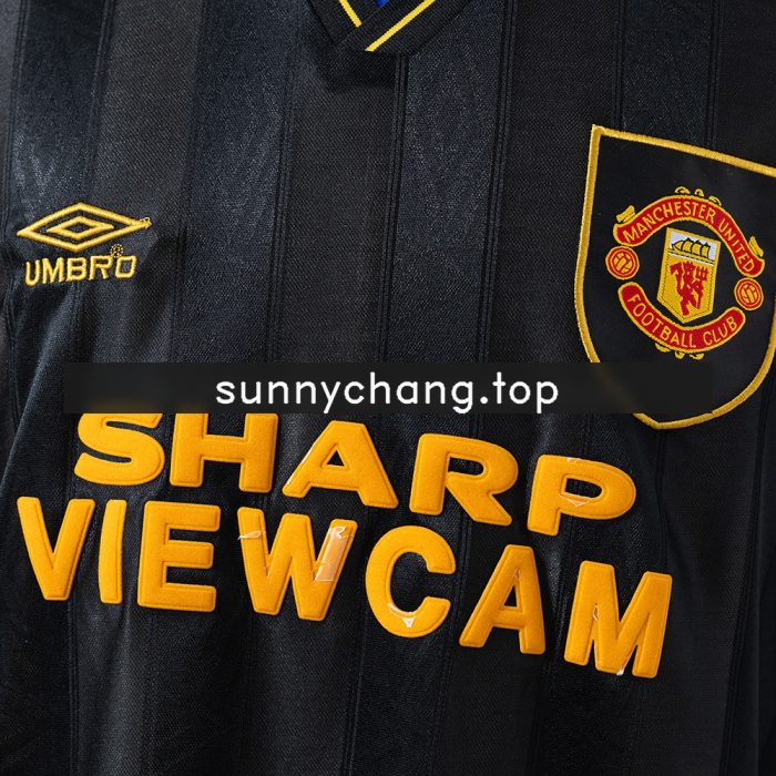 Retro Long Sleeve Manchester United 93/95 Away - 图片 5