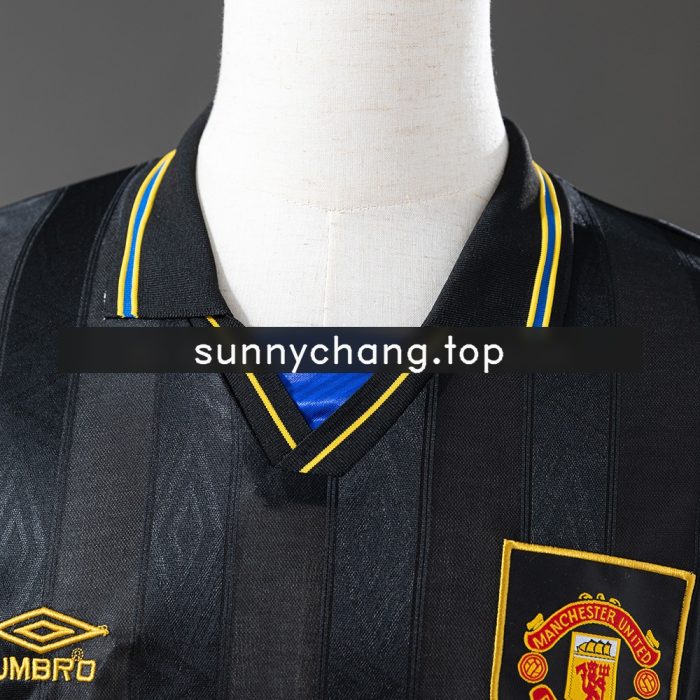 Retro Long Sleeve Manchester United 93/95 Away - 图片 6