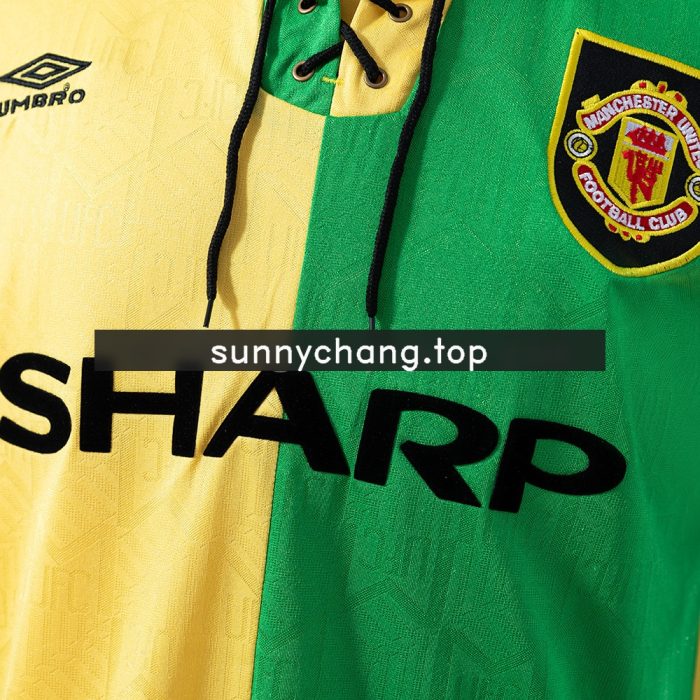 Retro Long Sleeve Manchester United 92/94 Third Away - 图片 5