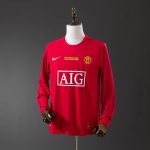 Retro Long Sleeve Manchester United 07/08 Champions League Home Jersey S-XXL