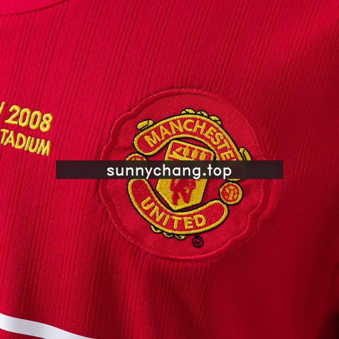 Retro Long Sleeve Manchester United 07/08 Champions League Home Jersey S-XXL - 图片 5