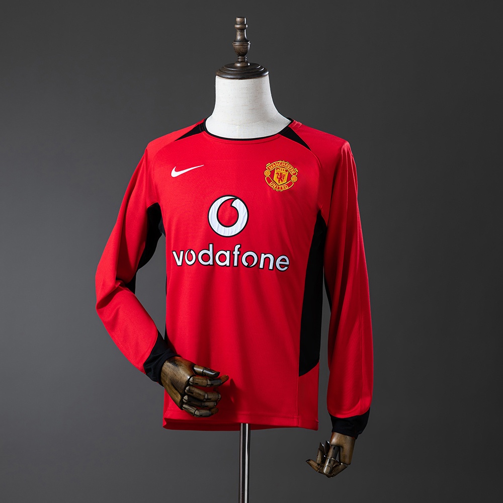 JER-11229_1 Retro Manchester United Long Sleeve 02/04 Home - 图片 1