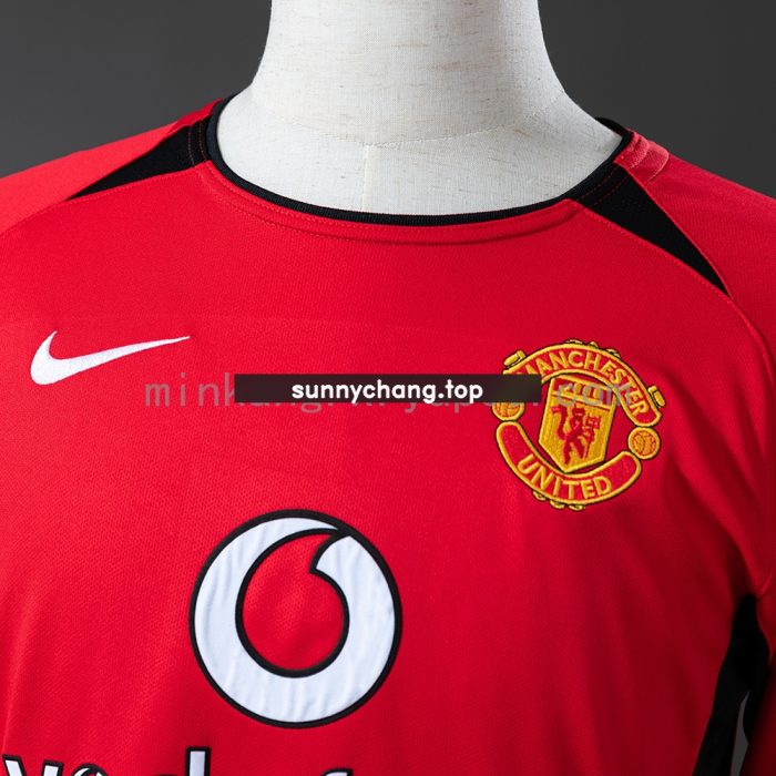 Retro Manchester United Long Sleeve 02/04 Home - 图片 6