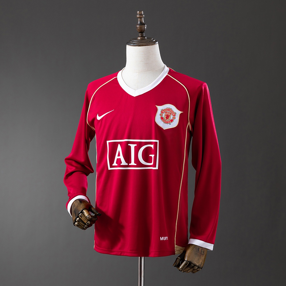JER-11230_1 Retro 06/07 M-U Long Sleeve Home Jersey - 图片 1