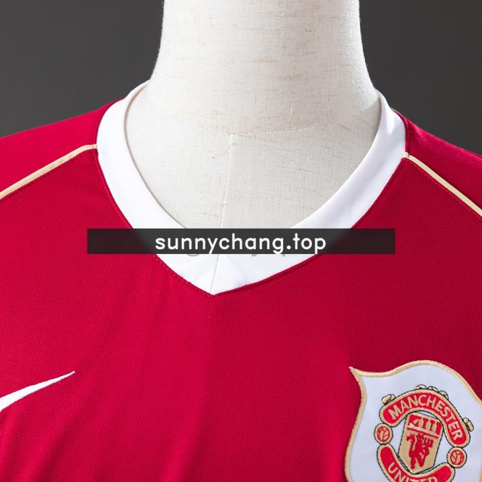 Retro 06/07 M-U Long Sleeve Home Jersey - 图片 7