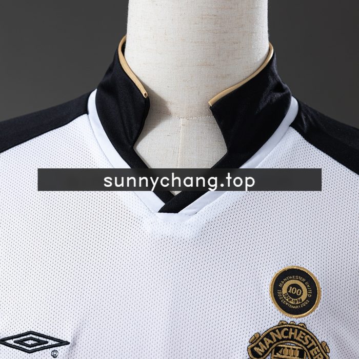 Retro Long Sleeve Manchester United 01/02 100th Anniversary - 图片 6