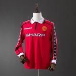 Retro Long-Sleeved 98/99 Manchester United Home Jersey