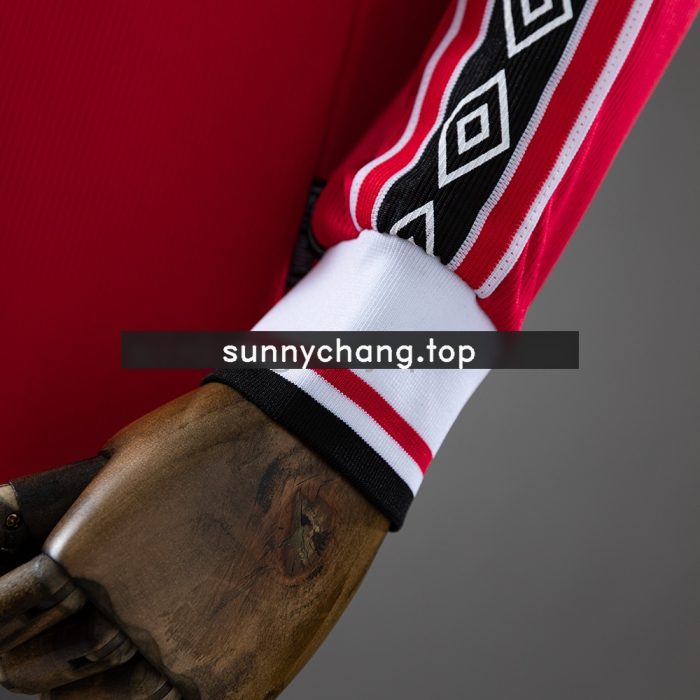 Retro Long-Sleeved 98/99 Manchester United Home Jersey - 图片 2