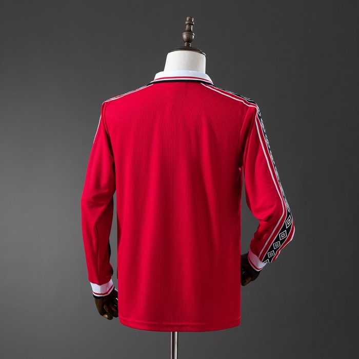 Retro Long-Sleeved 98/99 Manchester United Home Jersey - 图片 7