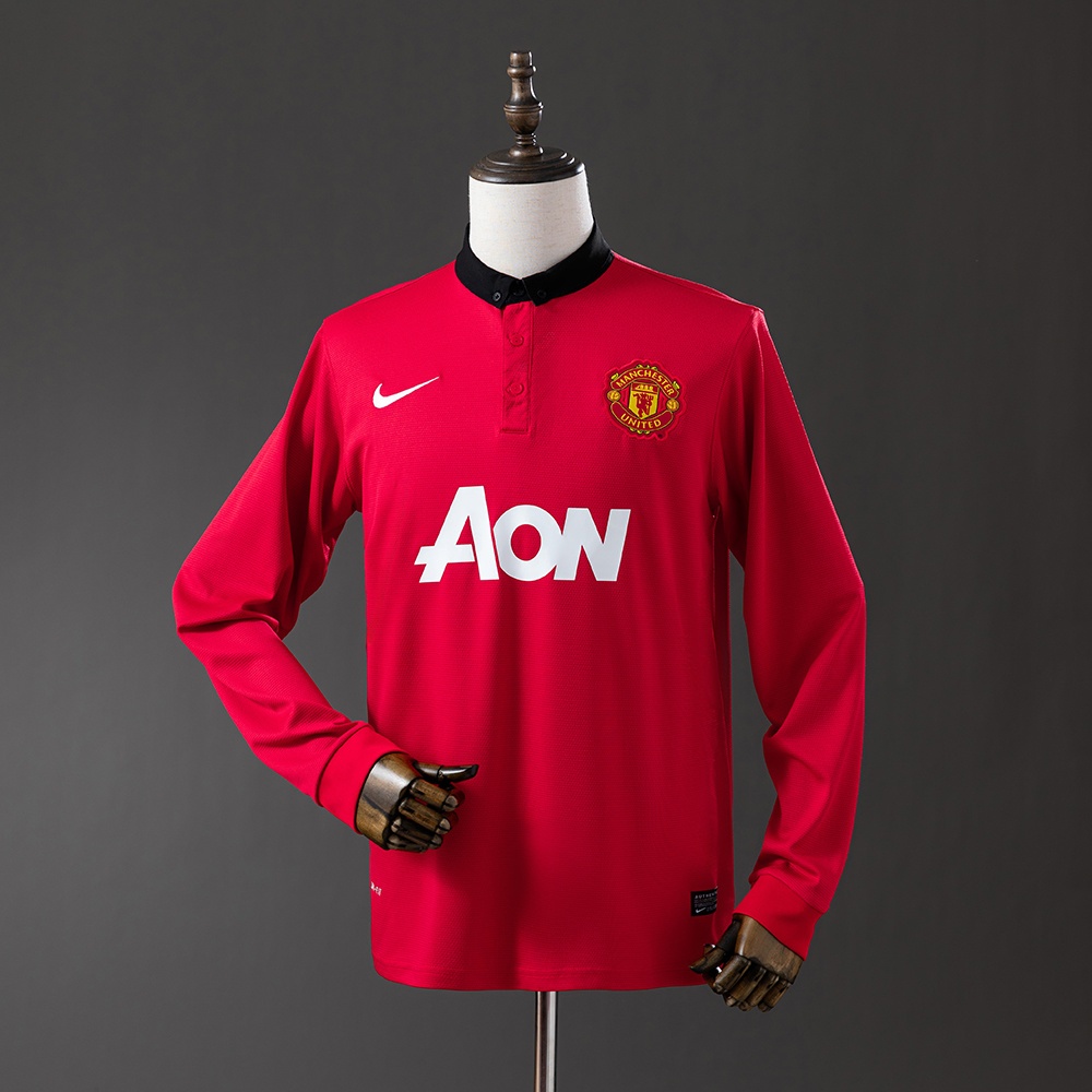JER-11234_1 Retro Long Sleeve Manchester United 13/14 Home - 图片 1