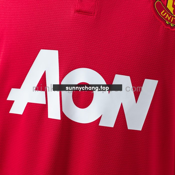 Retro Long Sleeve Manchester United 13/14 Home - 图片 6