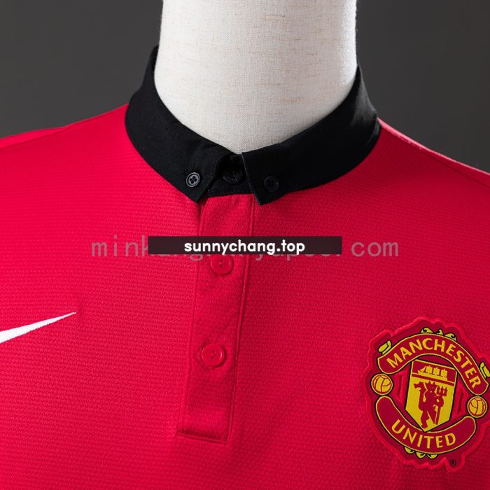 Retro Long Sleeve Manchester United 13/14 Home - 图片 7