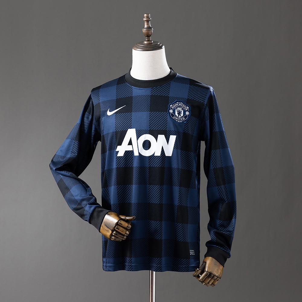 JER-11235_1 Retro Long Sleeve Manchester United 13/14 Black - 图片 1