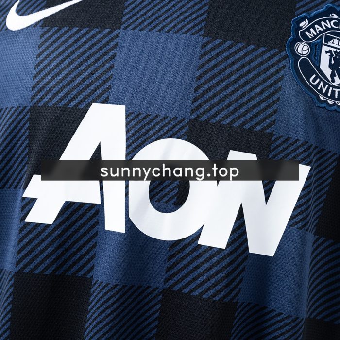 Retro Long Sleeve Manchester United 13/14 Black - 图片 6