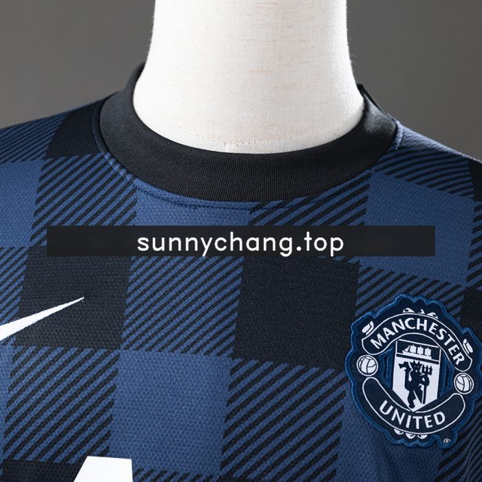 Retro Long Sleeve Manchester United 13/14 Black - 图片 7