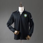 Brazil 2004 Special Edition Black Long Sleeve Retro Jersey