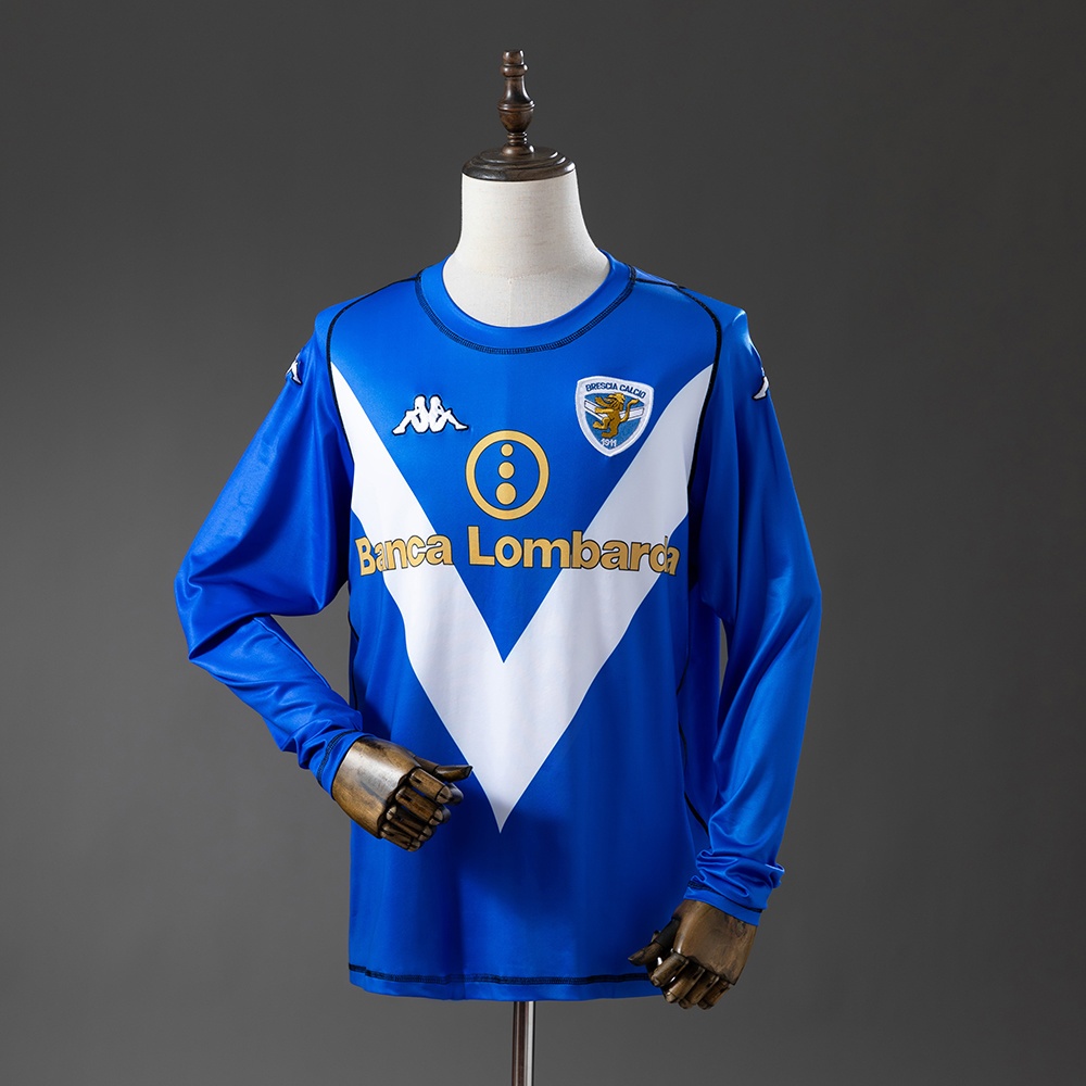 JER-11242_1 Brescia Calcio 2003 Home Long Sleeve Retro Jersey - 图片 1