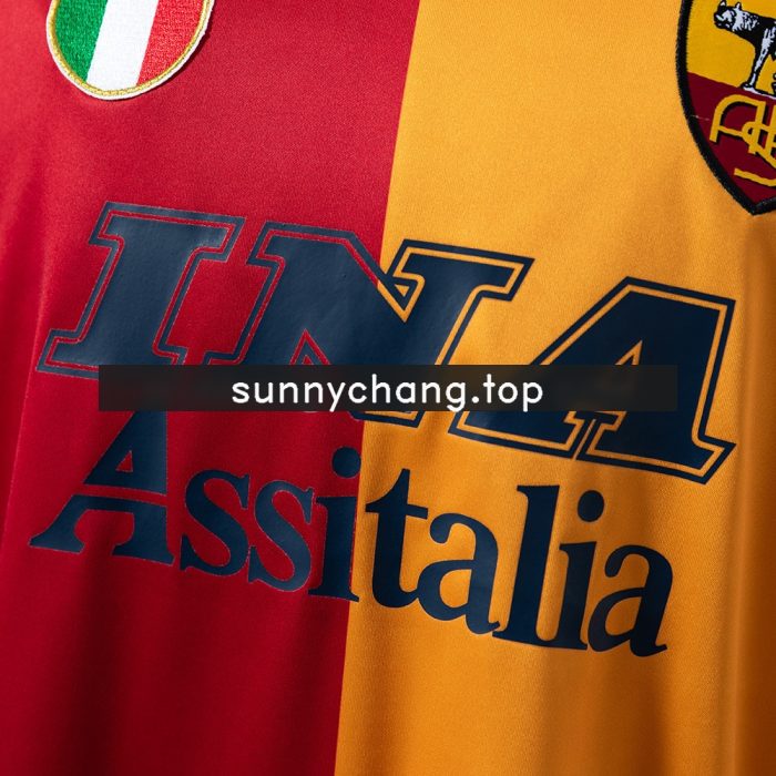 Roma 01-02 Champion Edition Long Sleeve Retro Jersey - 图片 5