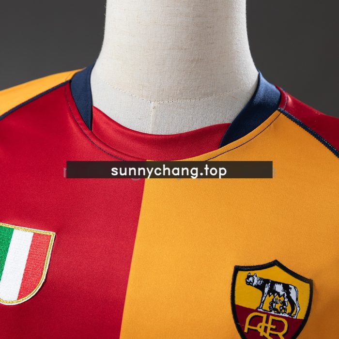 Roma 01-02 Champion Edition Long Sleeve Retro Jersey - 图片 6