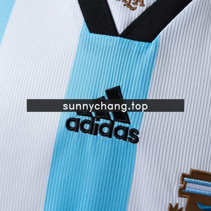 Argentina 1998 Home Long Sleeve Retro Jersey - 图片 4